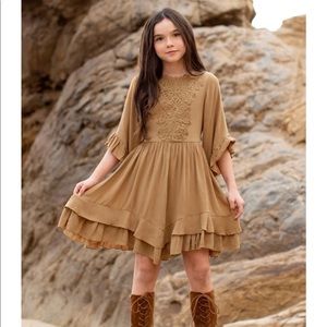NWT Joyfolie Calyssa Dress in Ochre Size 10